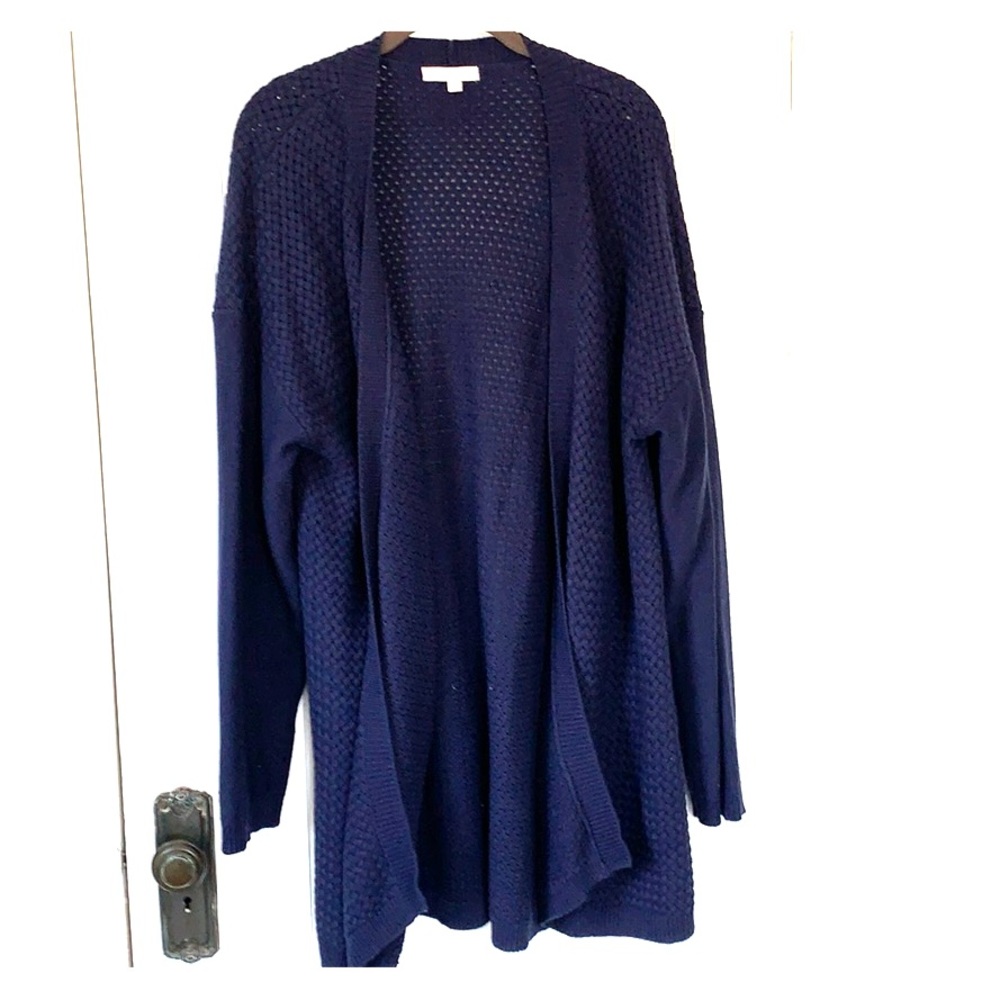 Open front drape cardigan - Navy